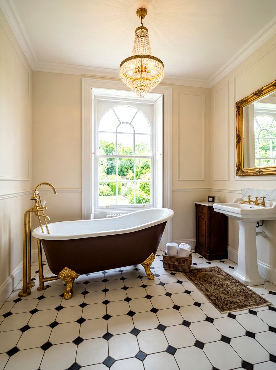 Chocolate Brown Clawfoot Tub - 30 chocolate bathroom ideas