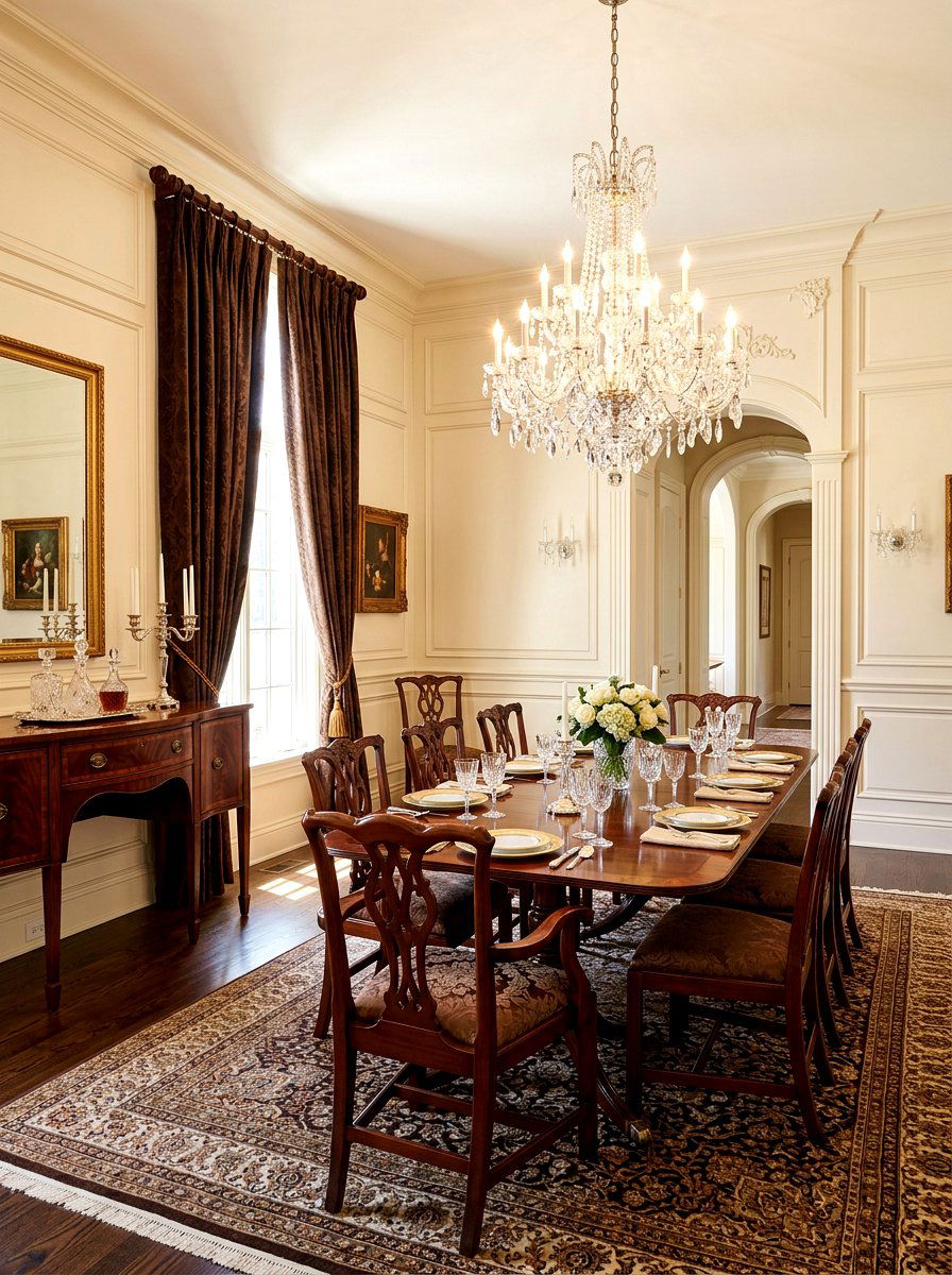 Chocolate Brown Curtains For Formal Dining - 30 drapery color ideas