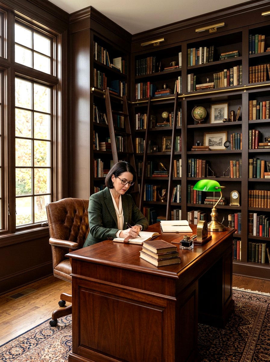Chocolate Brown Home Office - 30 brown room decor ideas