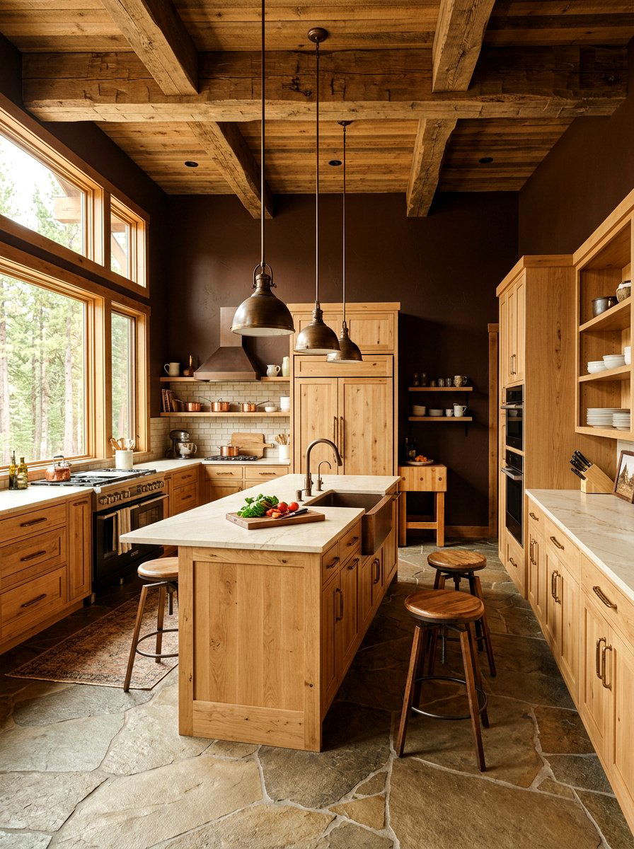 Chocolate Brown Kitchen Wall - 30 kitchen wall color ideas