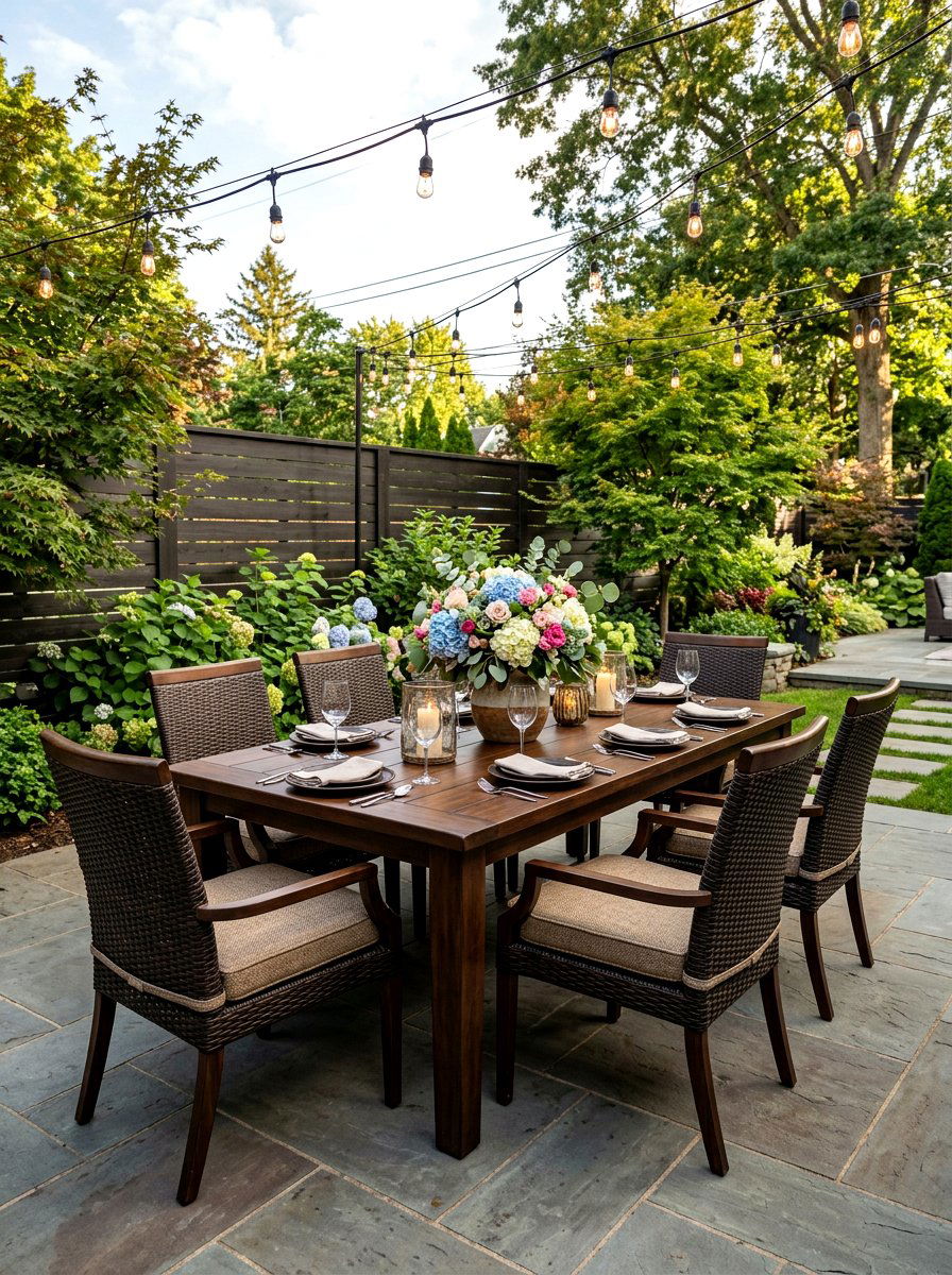 Chocolate Brown Outdoor Dining Area - 30 cocoa patio furniture ideas