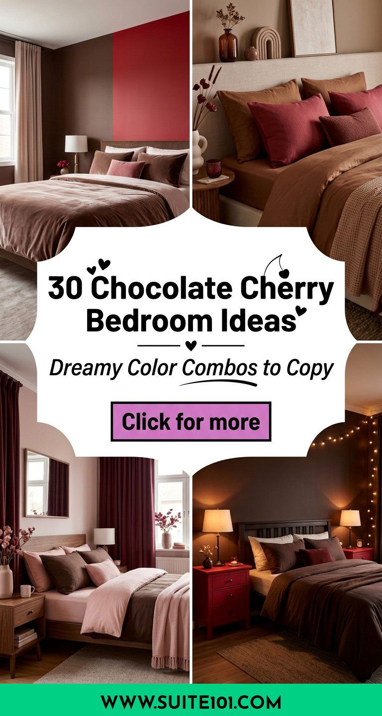 Chocolate Cherry Bedroom Ideas 30 Dreamy Color Combos to Copy - Chocolate Cherry Bedroom Ideas: 30 Dreamy Color Combos to Copy