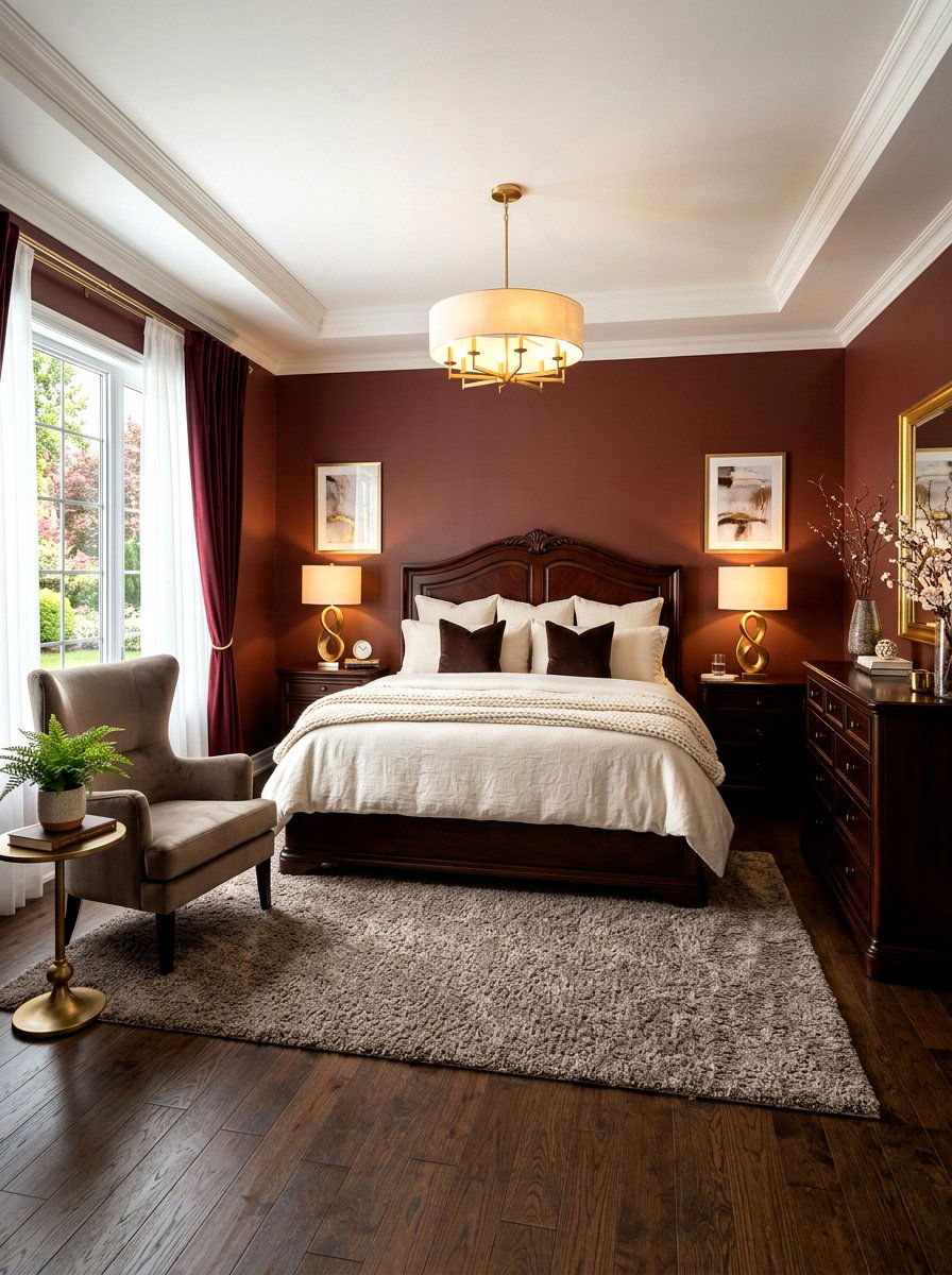 Chocolate Cherry Master Bedroom - 30 chocolate cherry bedroom ideas