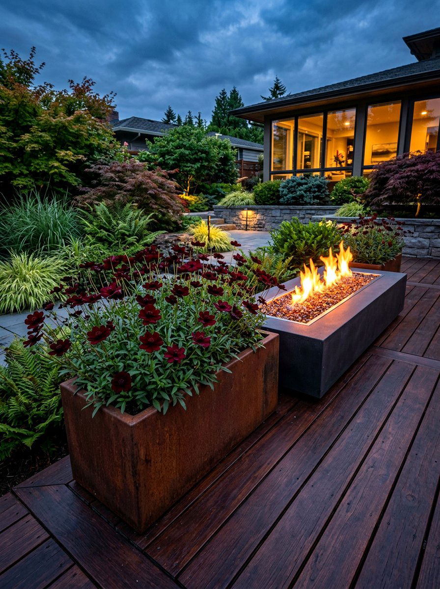Chocolate Cosmos Backyard - 30 evening fragrance garden ideas
