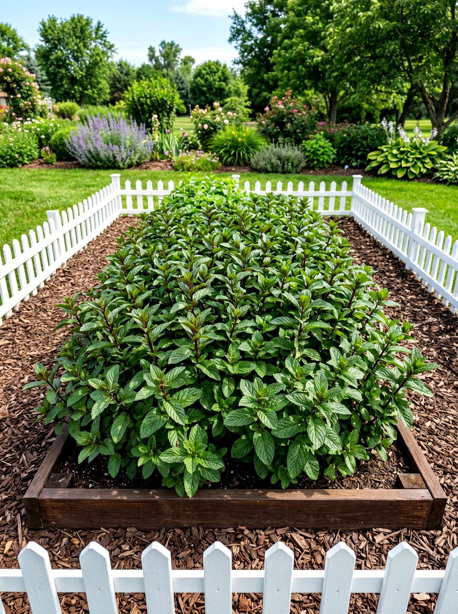 Chocolate Mint Bed - 30 sensory herb garden ideas