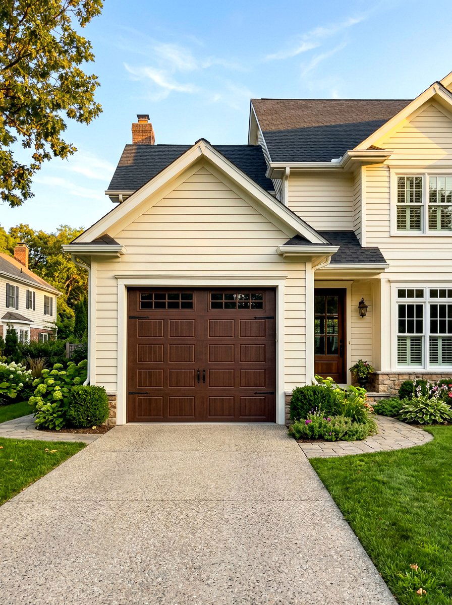 Chocolate brown garage door - 30 garage door color ideas