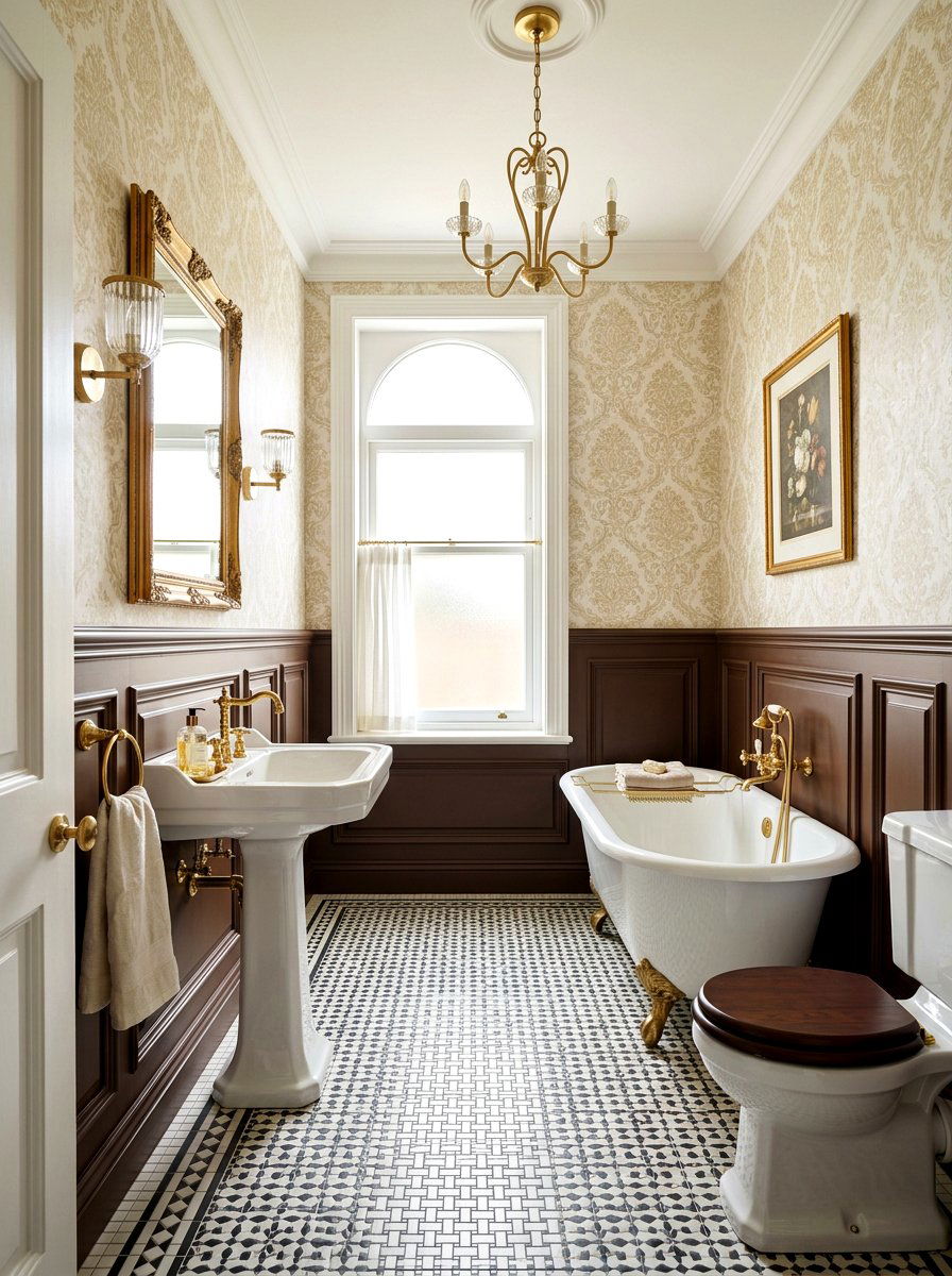 Chocolate brown wainscoting bathroom - 30 chocolate brown bathroom ideas