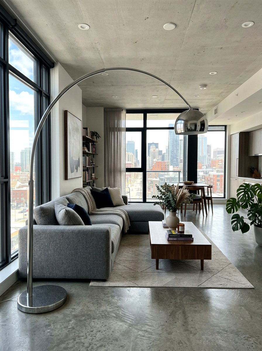 Chrome Arch Floor Lamp - 30 floor lamp corner ideas