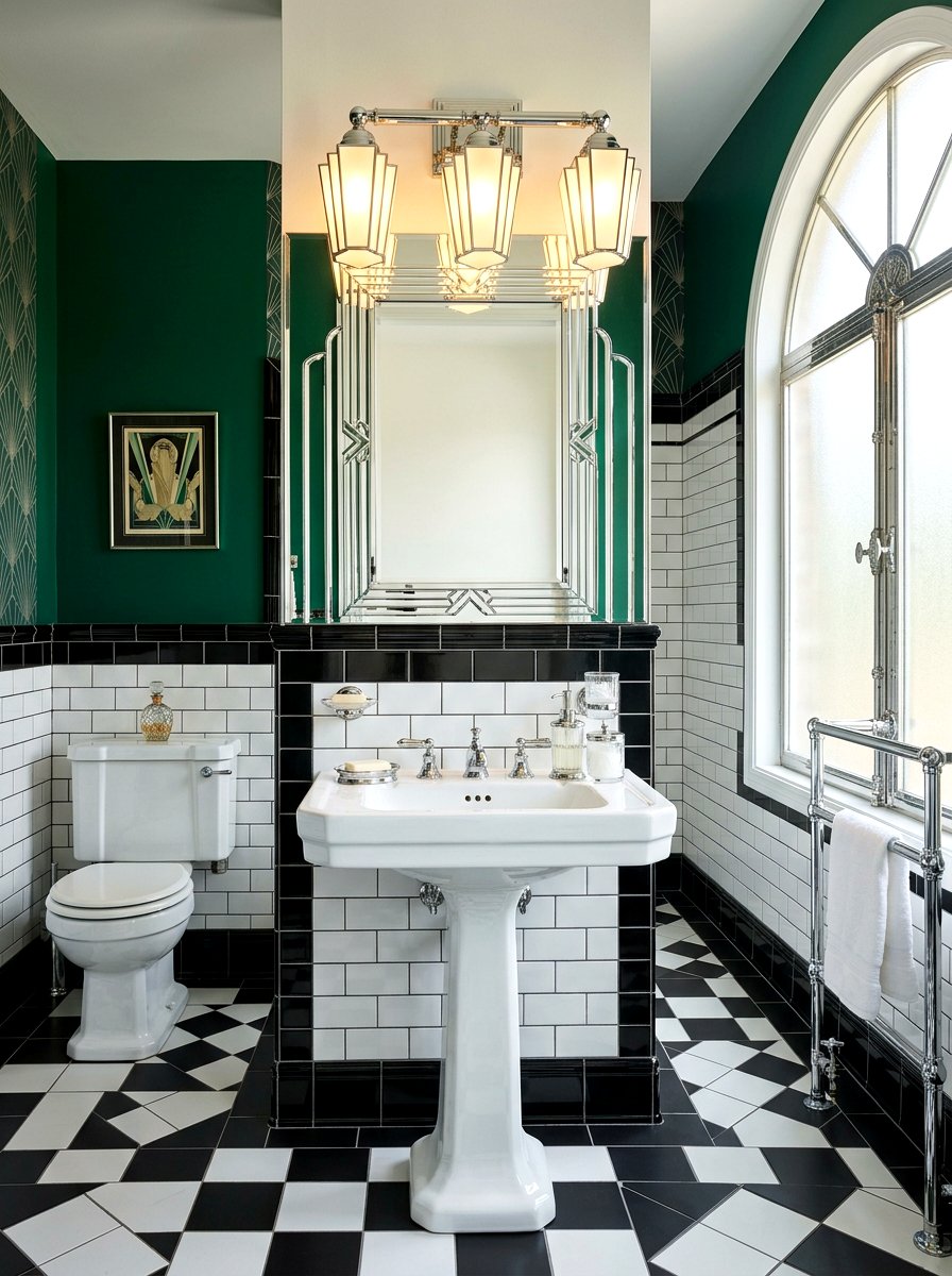 Chrome Art Deco Bathroom Light - 30 chrome bathroom lighting ideas