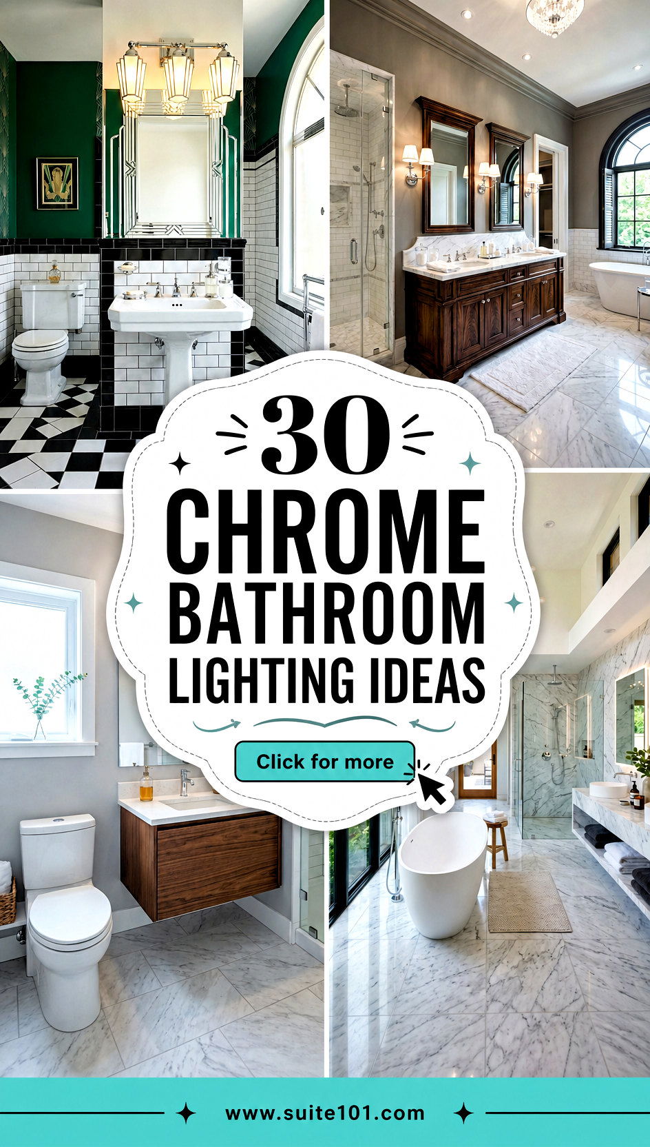 Chrome Bathroom Lighting Ideas 30 Sleek Fixtures That Shine - Chrome Bathroom Lighting Ideas: 30 Sleek Fixtures That Shine