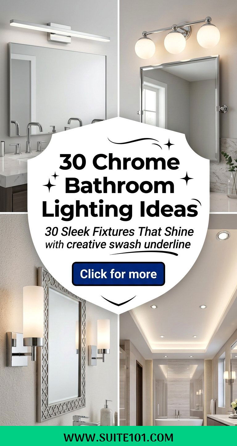 Chrome Bathroom Lighting Ideas 30 Sleek Fixtures That Shine - Chrome Bathroom Lighting Ideas: 30 Sleek Fixtures That Shine