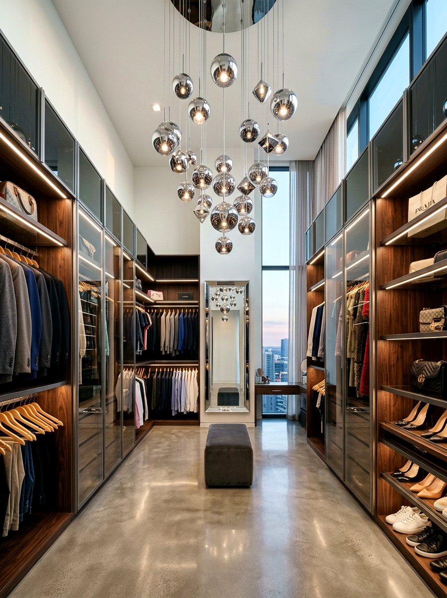Chrome Cluster Chandelier - 30 closet chandelier ideas