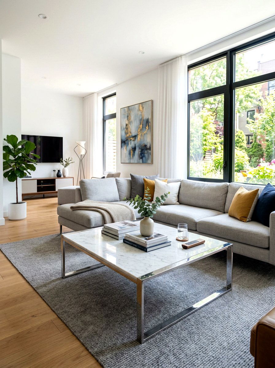 Chrome Coffee Table - 30 chrome aesthetic living room ideas