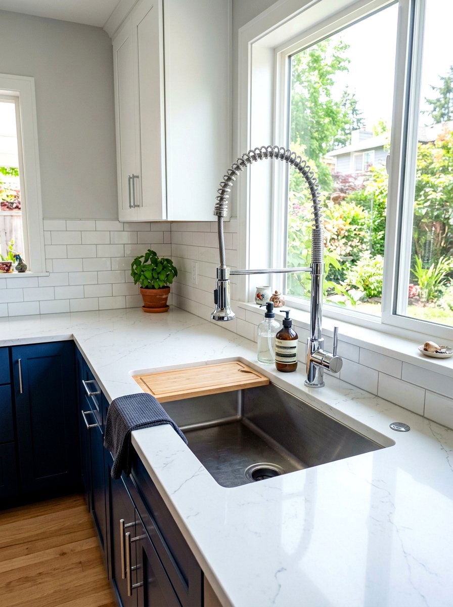 Chrome Kitchen Faucet - 30 chrome kitchen decor ideas
