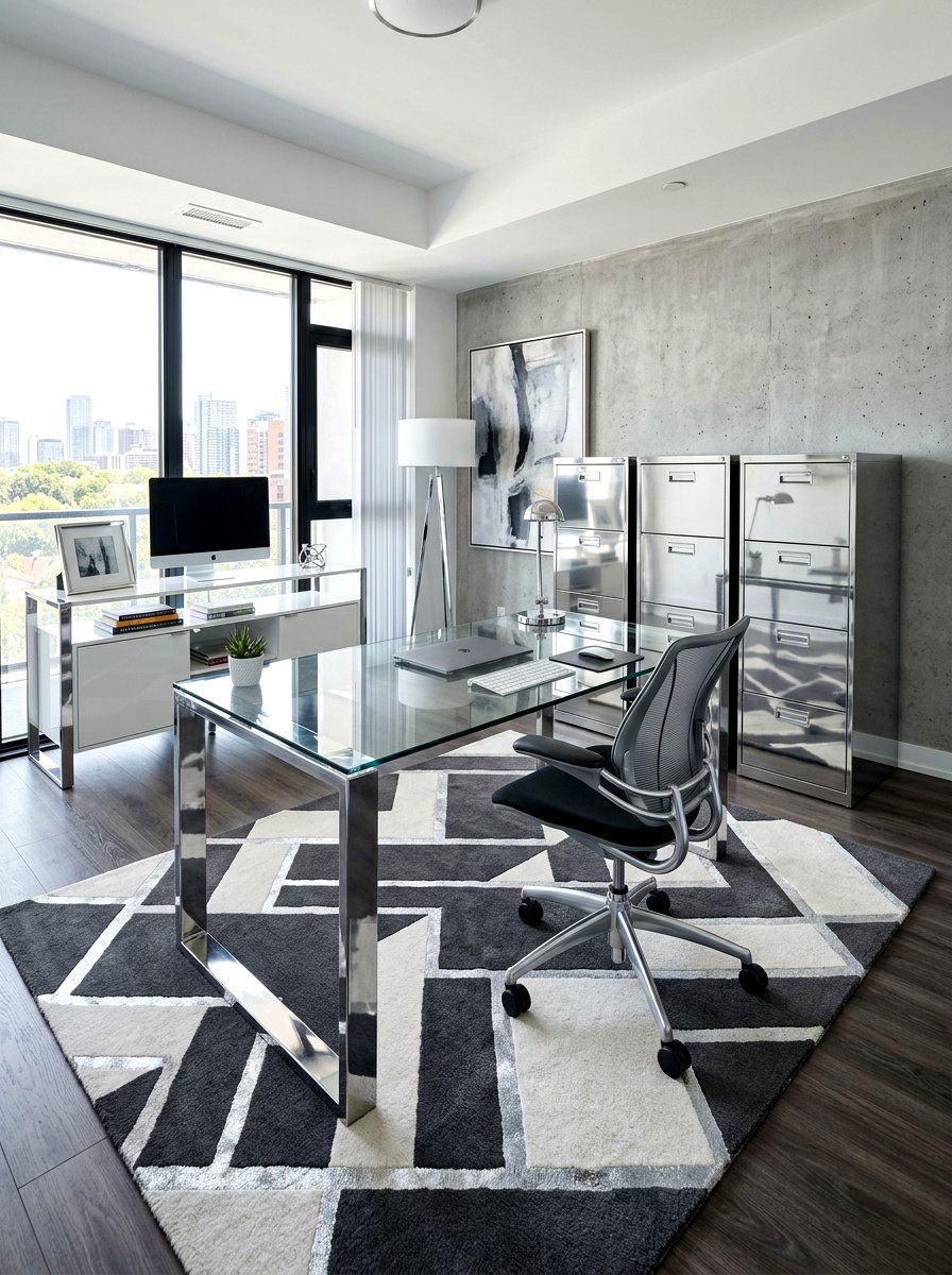 Chrome Office Space - 30 metallic maximalist decor ideas