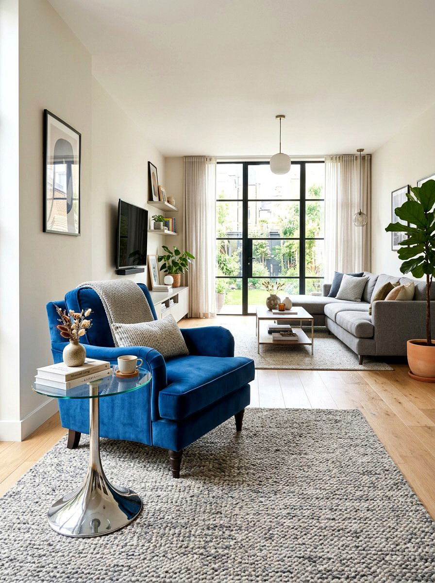 Chrome Side Table - 30 polished metal decor ideas