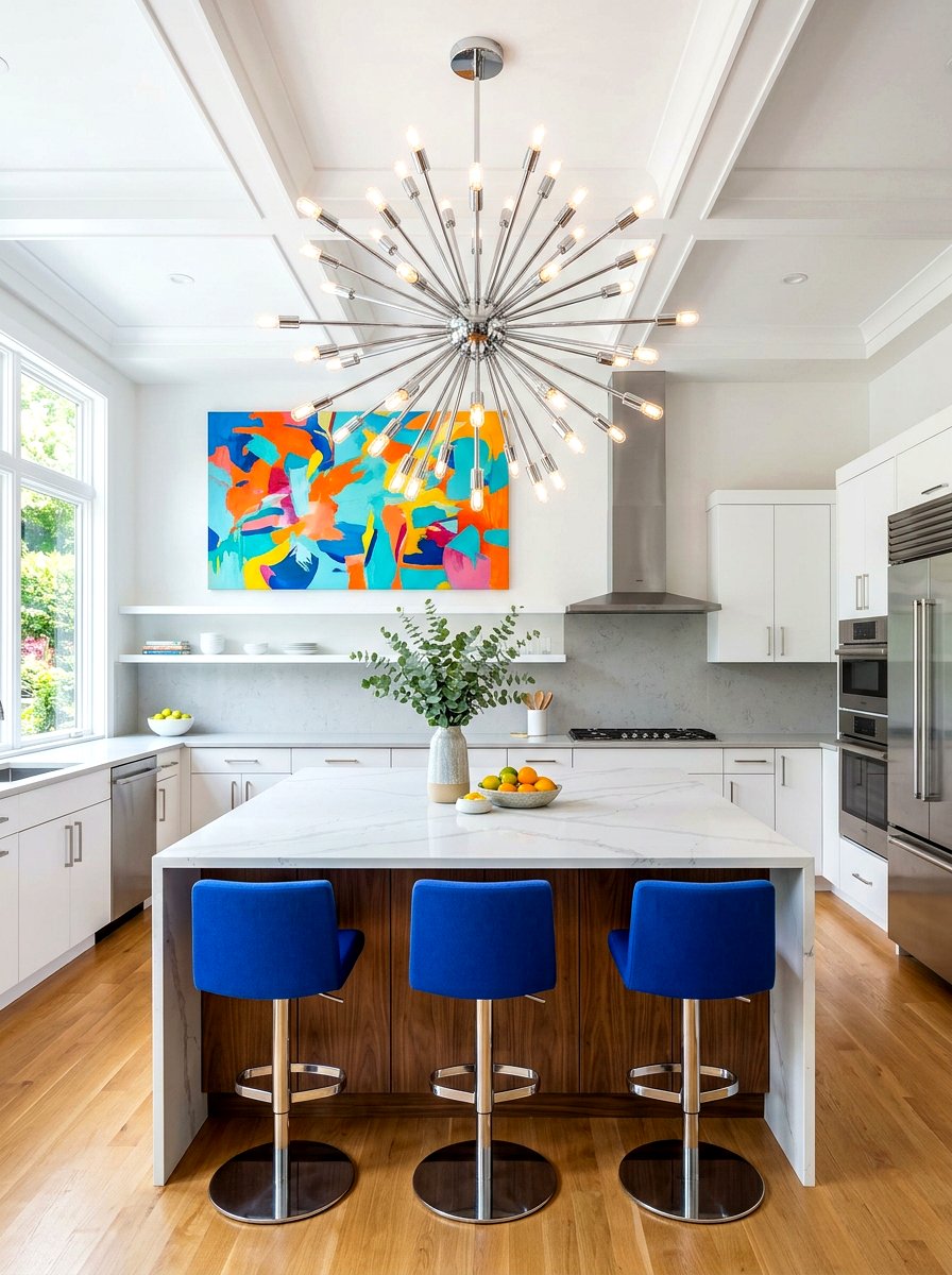 Chrome Sputnik Light - 30 chrome kitchen pendant ideas