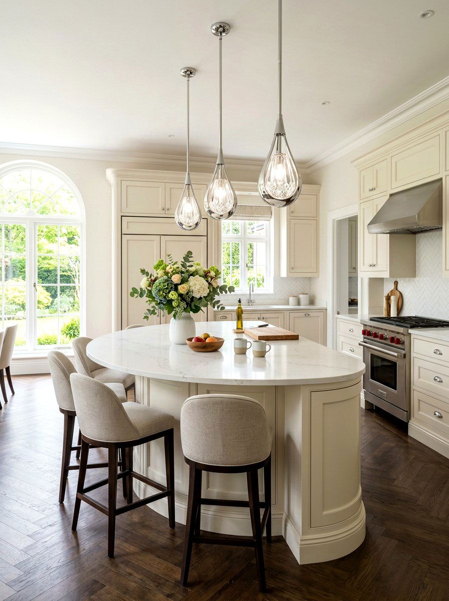 Chrome Teardrop Pendant - 30 chrome kitchen pendant ideas