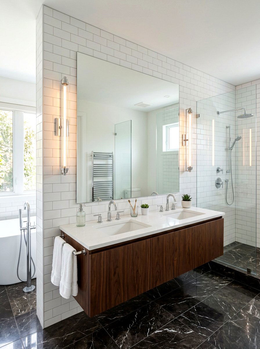 Chrome Vertical Tube Sconce - 30 sculptural chrome lighting ideas