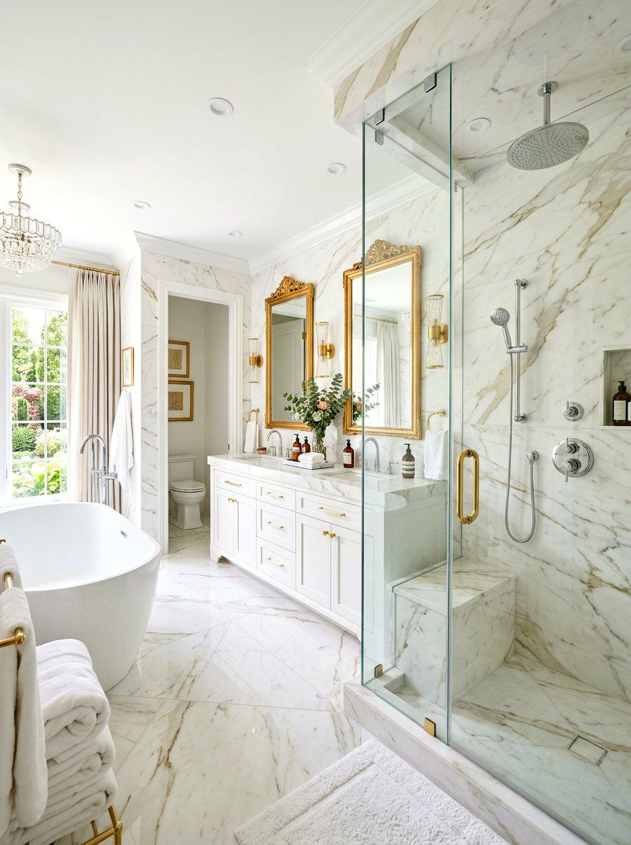 Chrome and gold bathroom - 30 mixed metal decor ideas