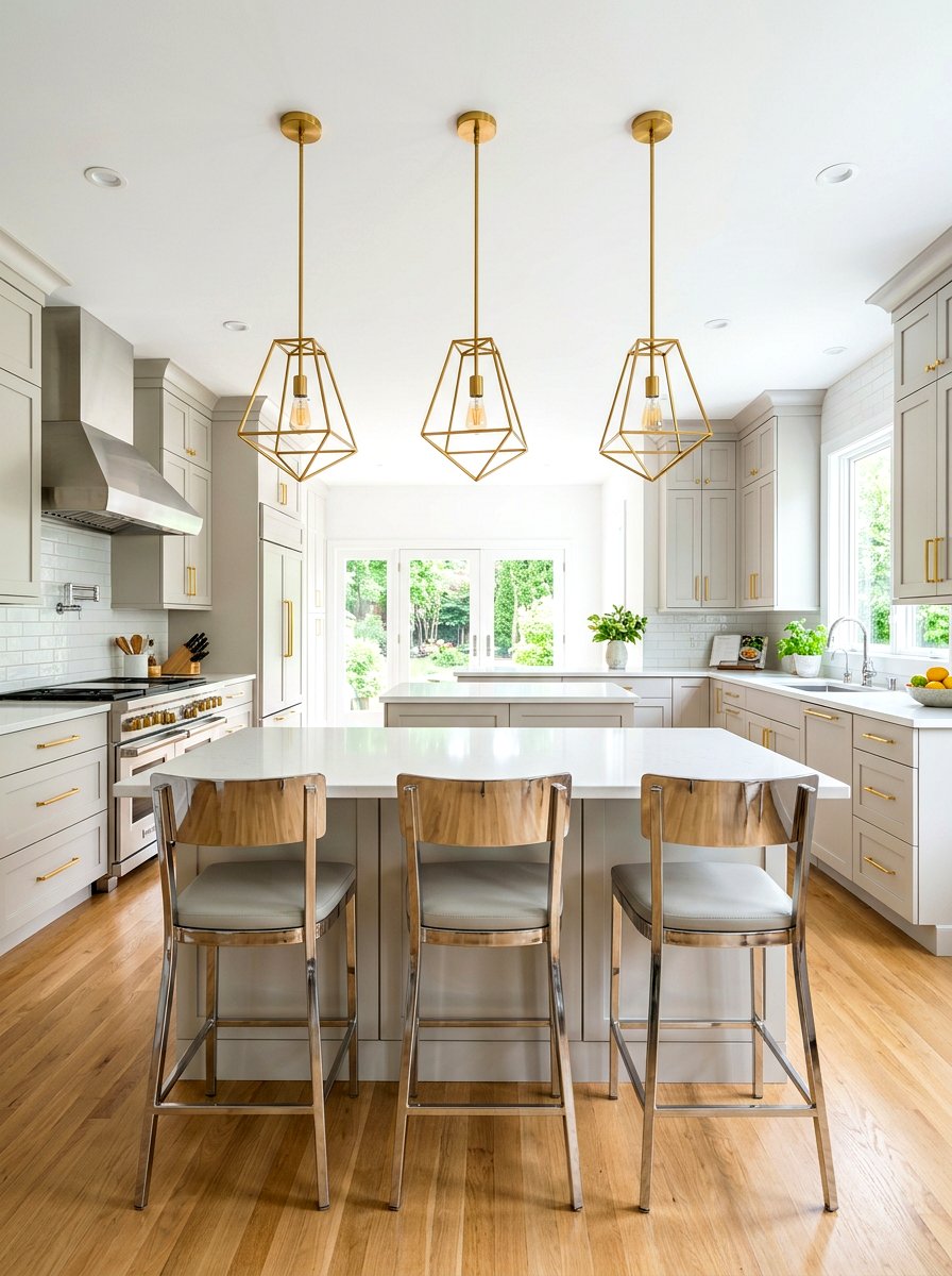 Chrome and gold kitchen - 30 mixed metal kitchen ideas