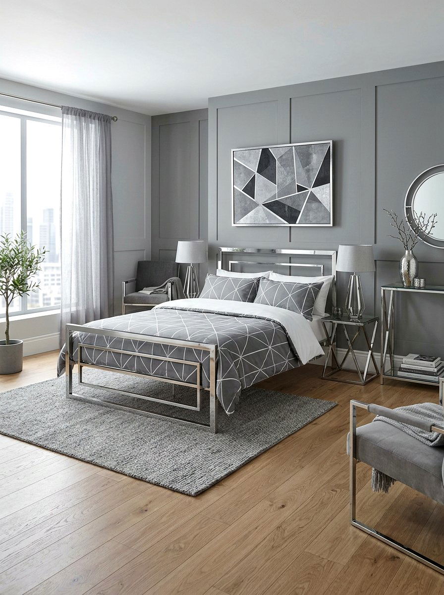 30 Neo Deco Bedroom Ideas for Dramatic Glam and Calm Nights