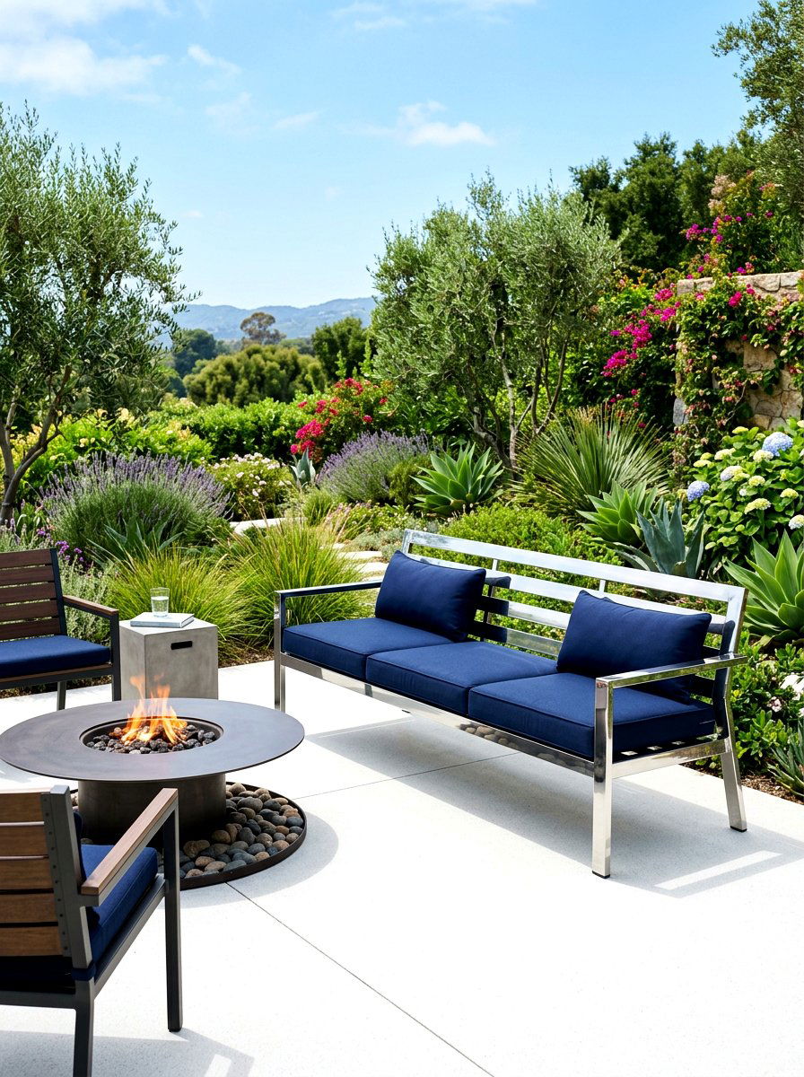 Chrome outdoor bench - 30 chrome outdoor accent ideas