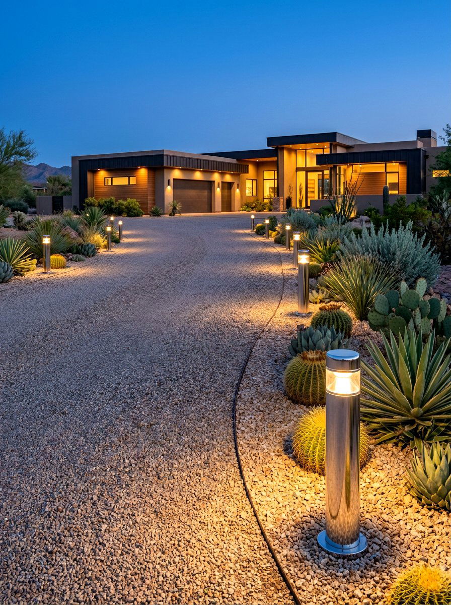 Chrome path light - 30 chrome outdoor accent ideas