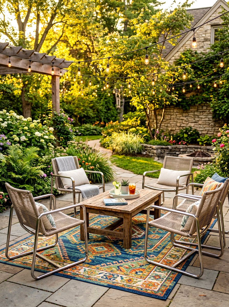 Chrome patio chair - 30 chrome outdoor accent ideas