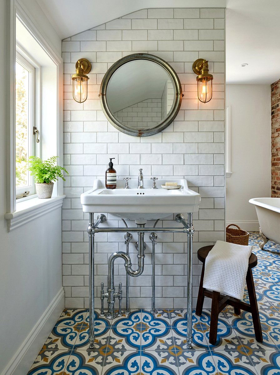 Chrome plumbing pipes - 30 chrome bathroom decor ideas