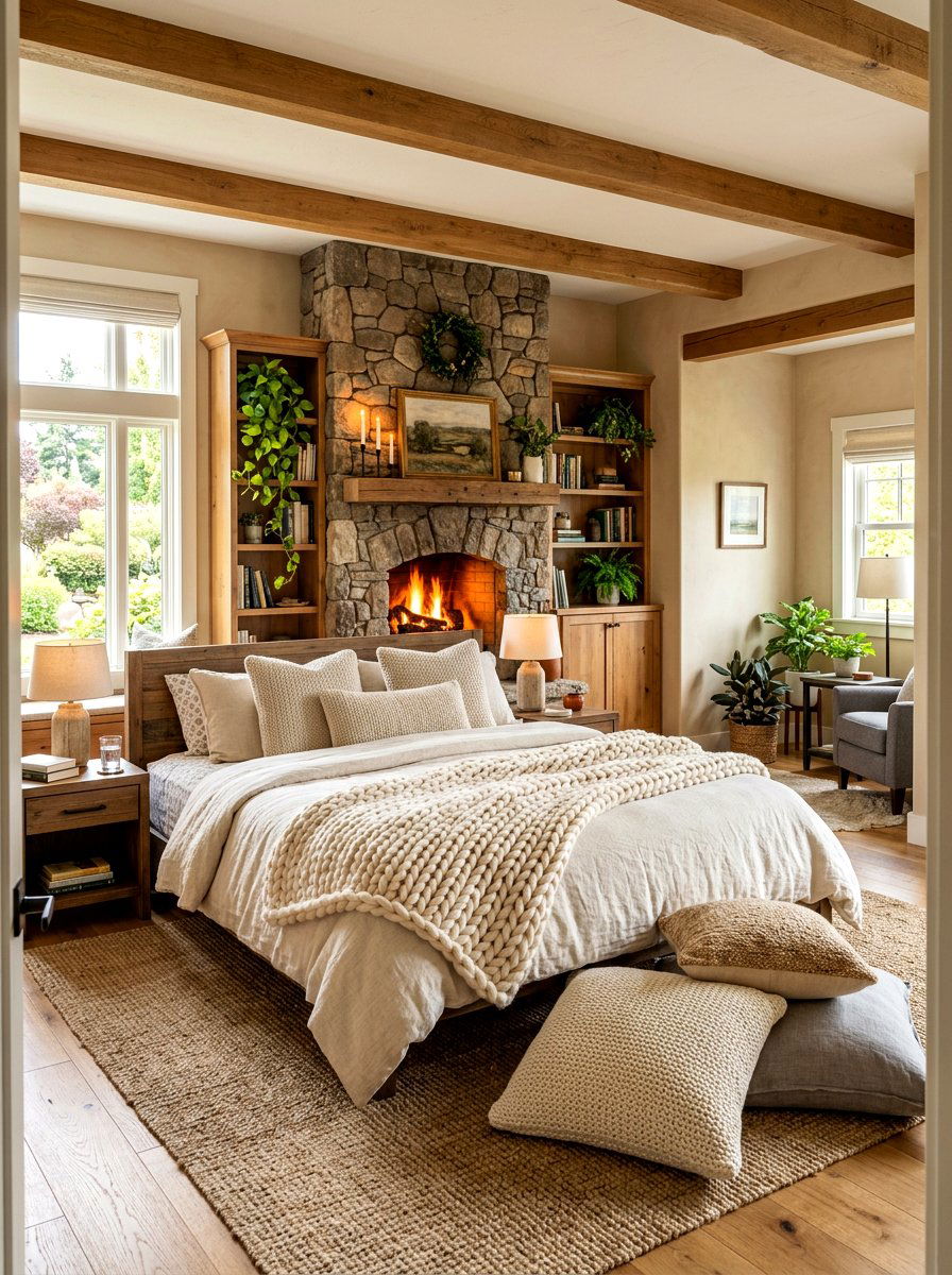 Chunky Knit Throw - 30 elevated bedscape ideas