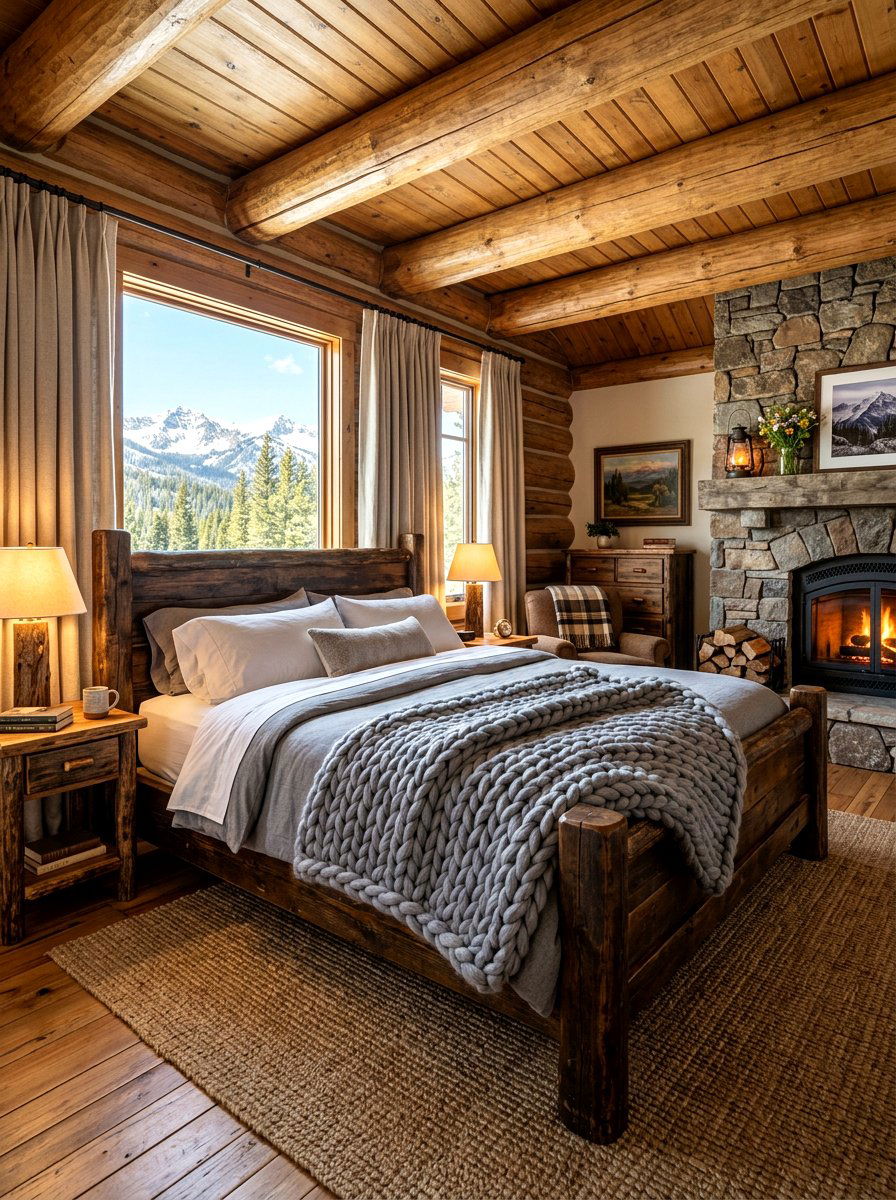 Chunky knit throw - 30 pillowy bed styling ideas