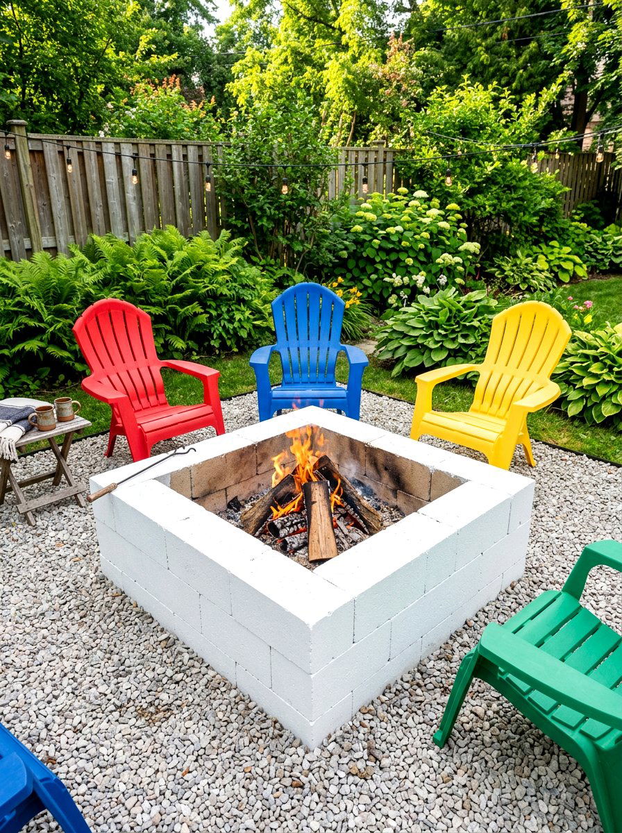 Cinder Block Fire Pit - 30 budget fire pit ideas