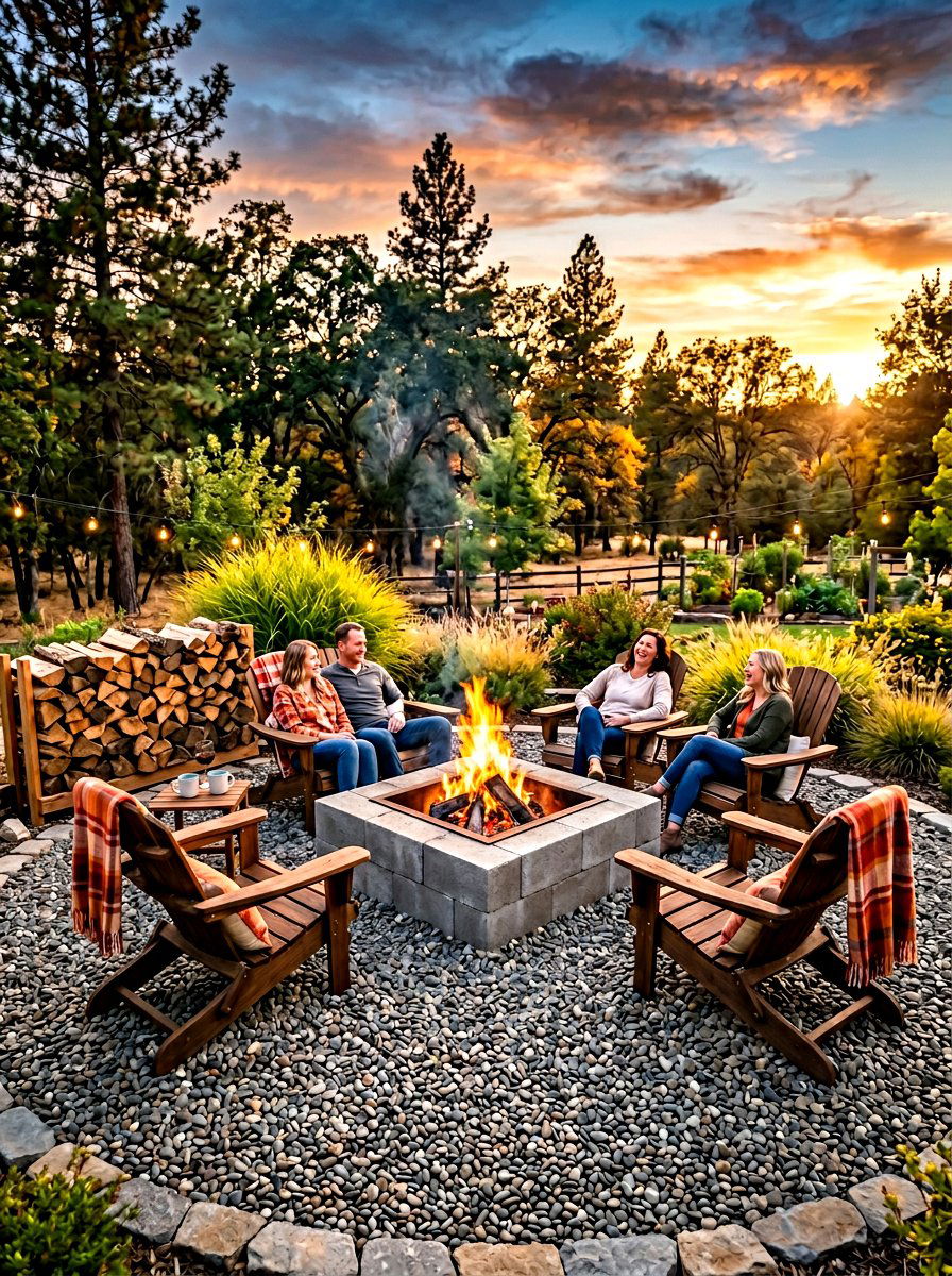 Cinder Block Fire Pit - 30 budget backyard ideas
