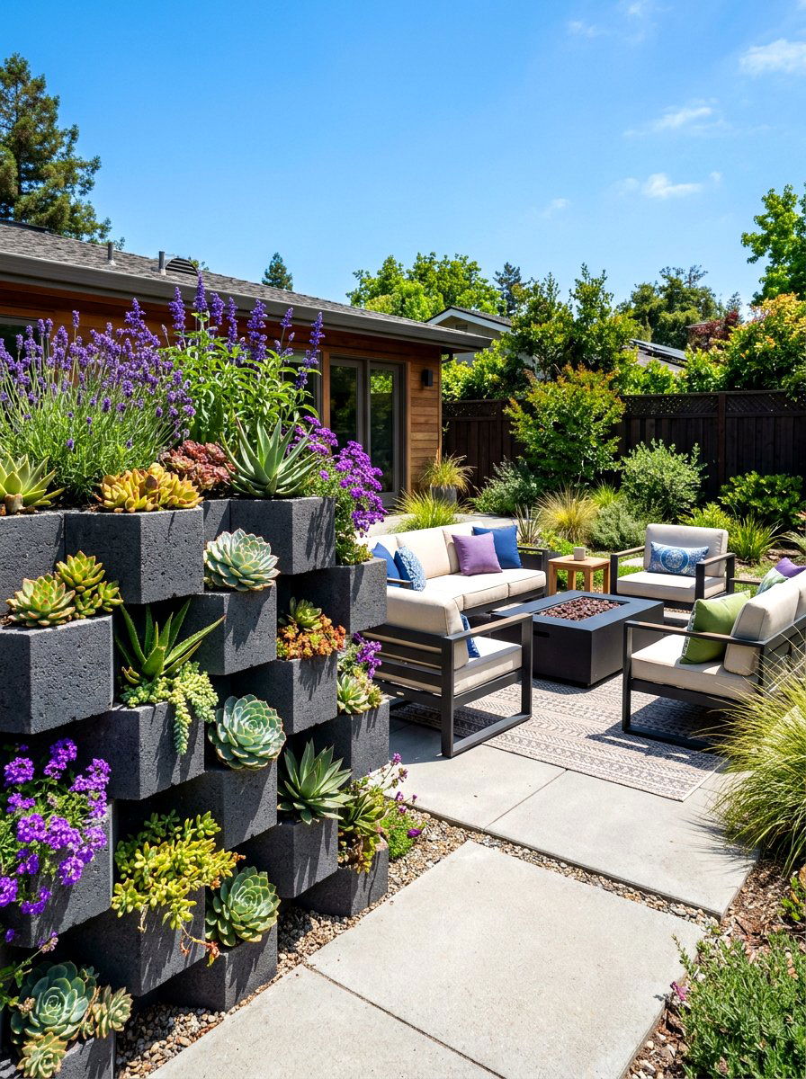 Cinder Block Garden - 30 diy look planter ideas