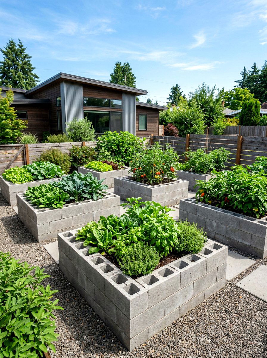 Cinder Block Raised Bed - 30 raised bed layout ideas