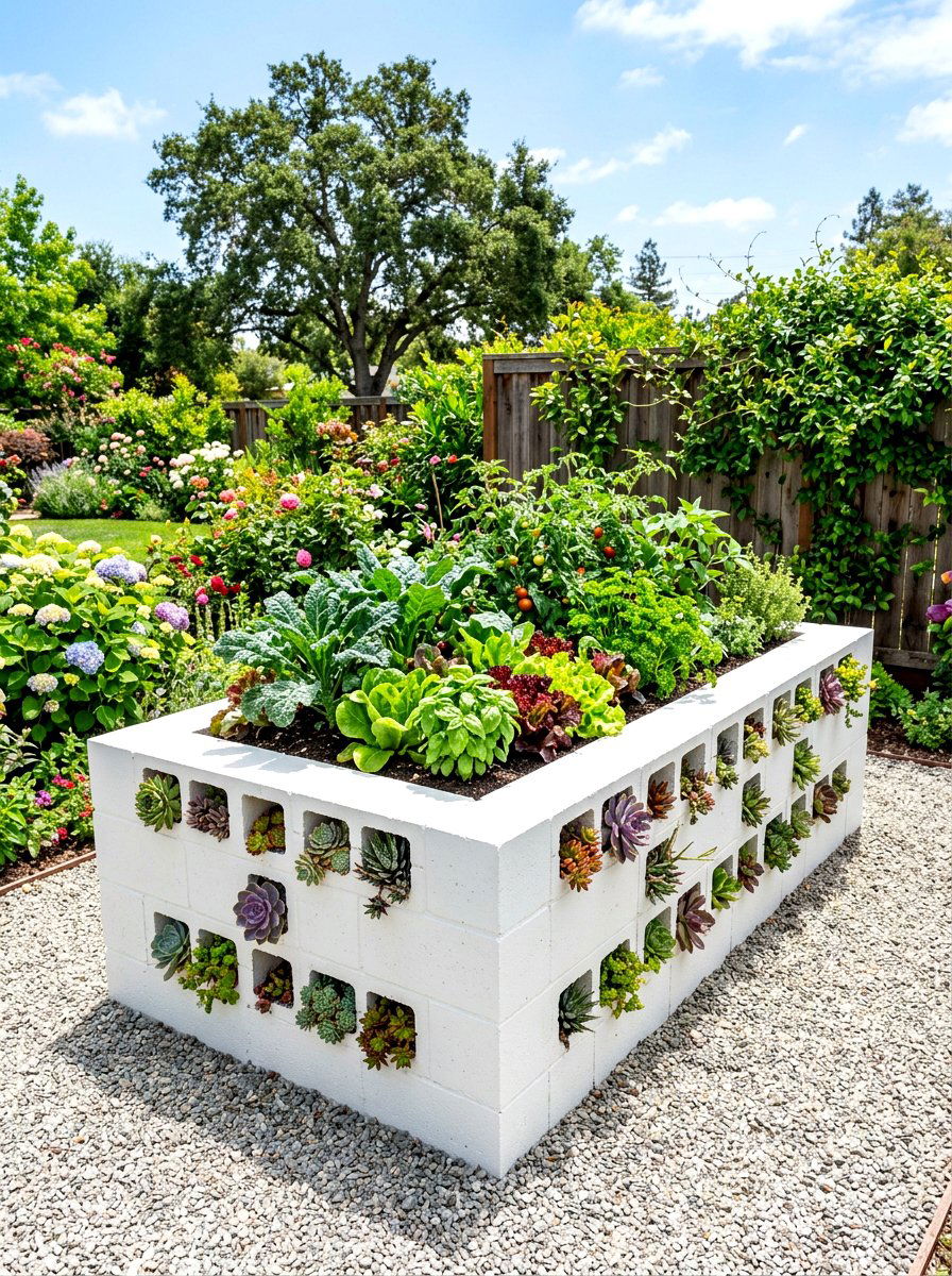Cinder Block Raised Bed - 30 raised bed arrangement ideas