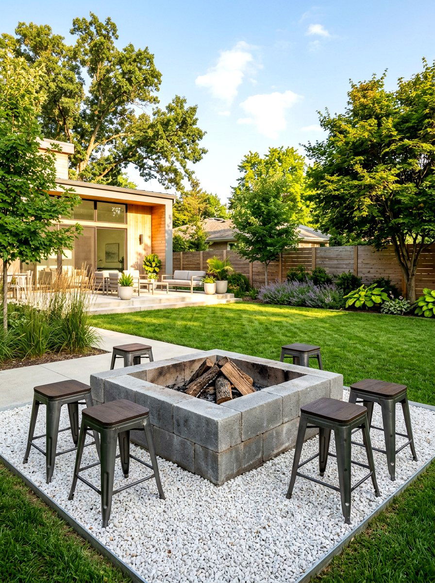 Cinder block fire pit - 30 diy style fire pit ideas