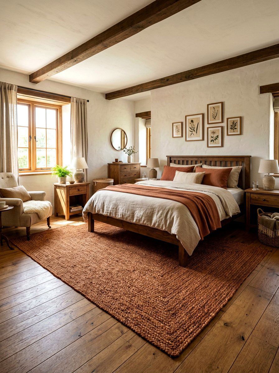 Cinnamon Jute Rug Bedroom - 30 cinnamon bedroom ideas