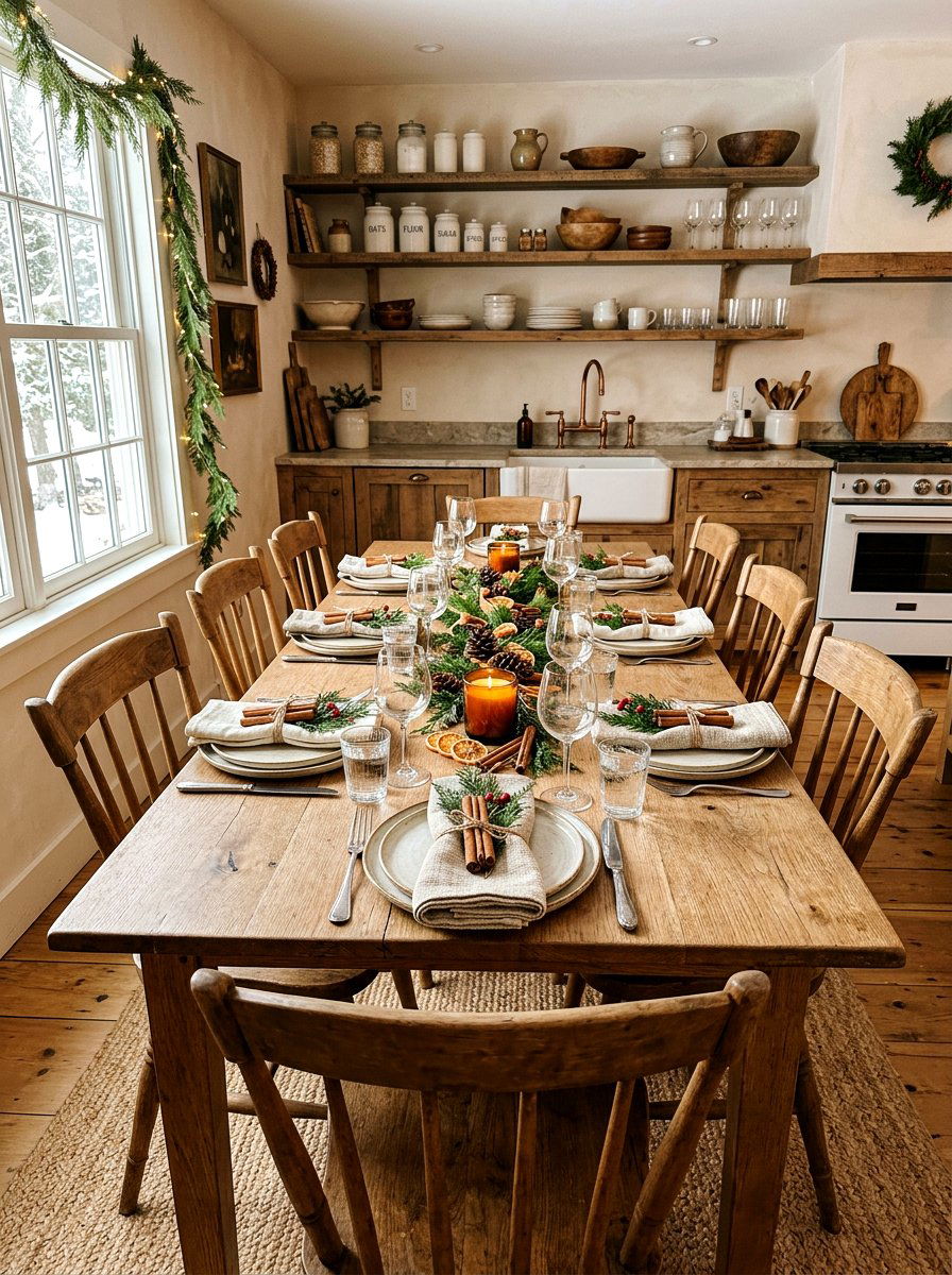 Cinnamon Stick Bundle - 30 winter dining table ideas