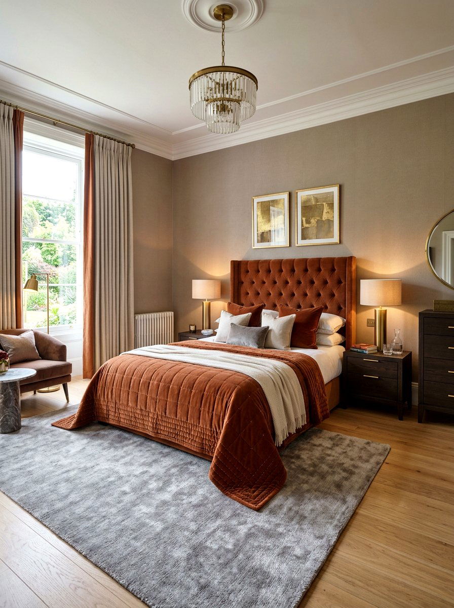 Cinnamon Velvet Bedding Bedroom - 30 cinnamon bedroom ideas