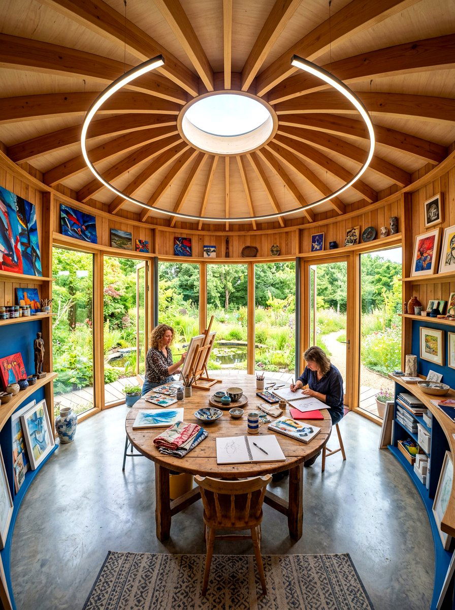 Circular Art Shed - 30 art shed ideas