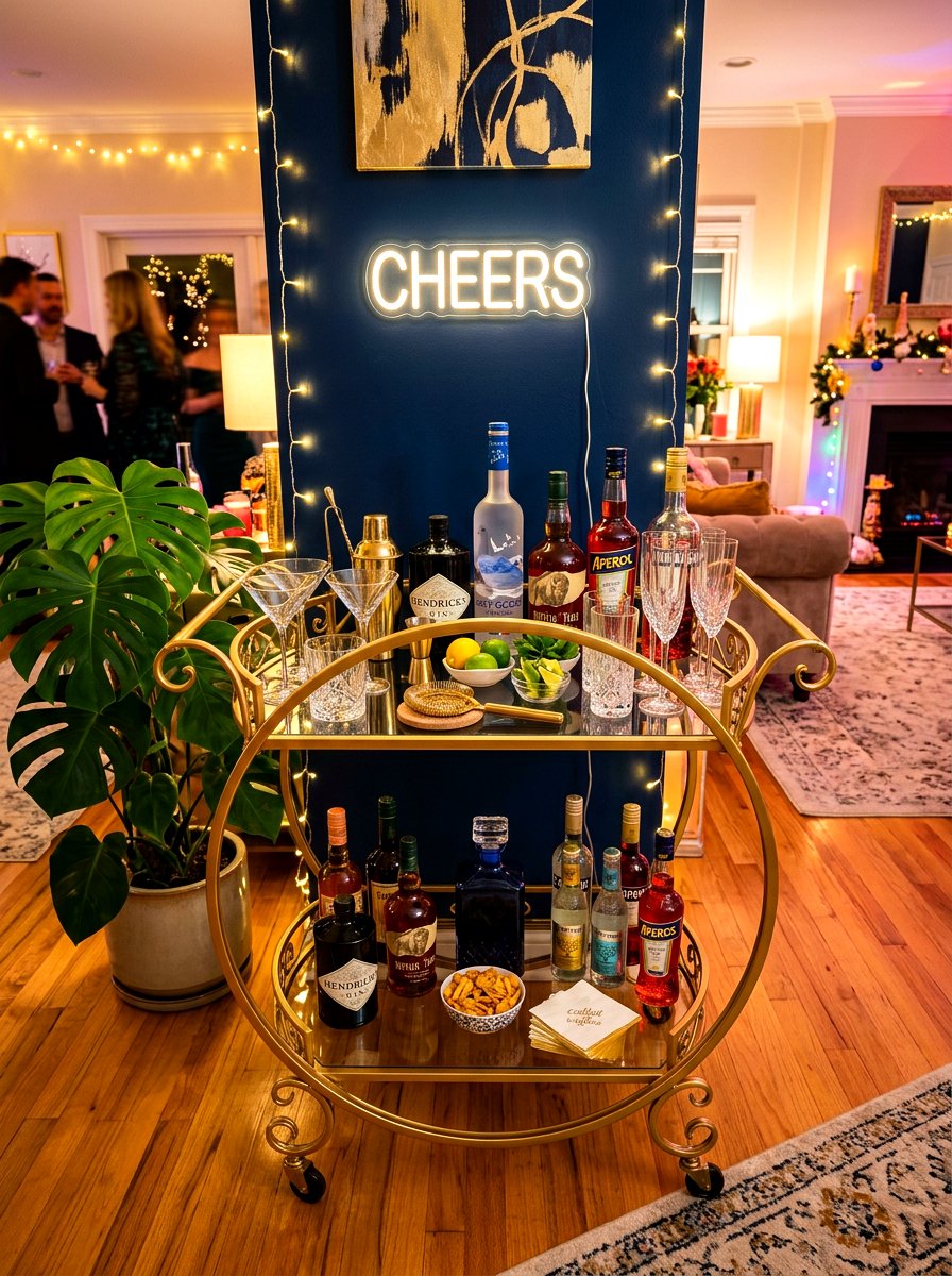 Circular Bar Cart - 30 rounded furniture ideas
