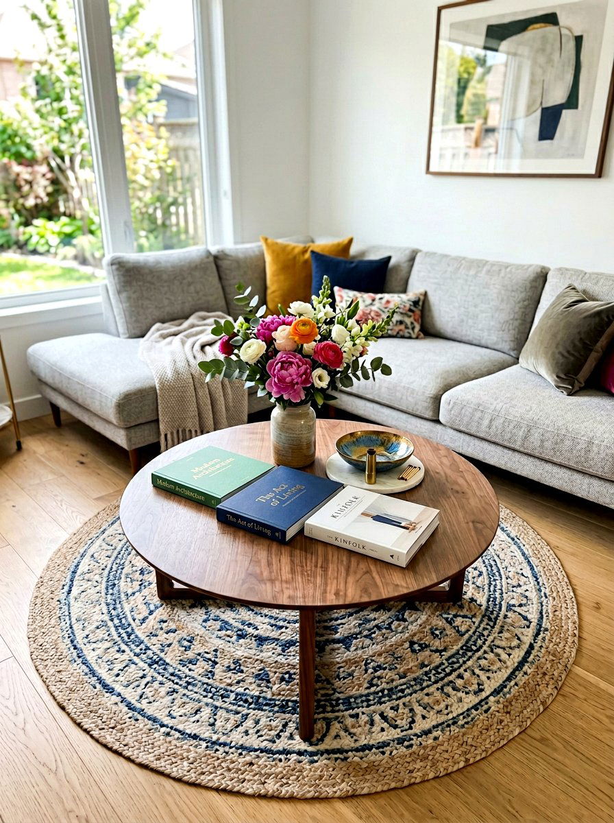 Circular Coffee Table Book Placement - 30 coffee table book styling ideas
