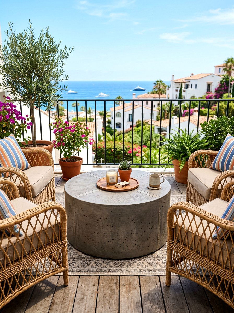 Circular Coffee Table - 30 balcony furniture ideas