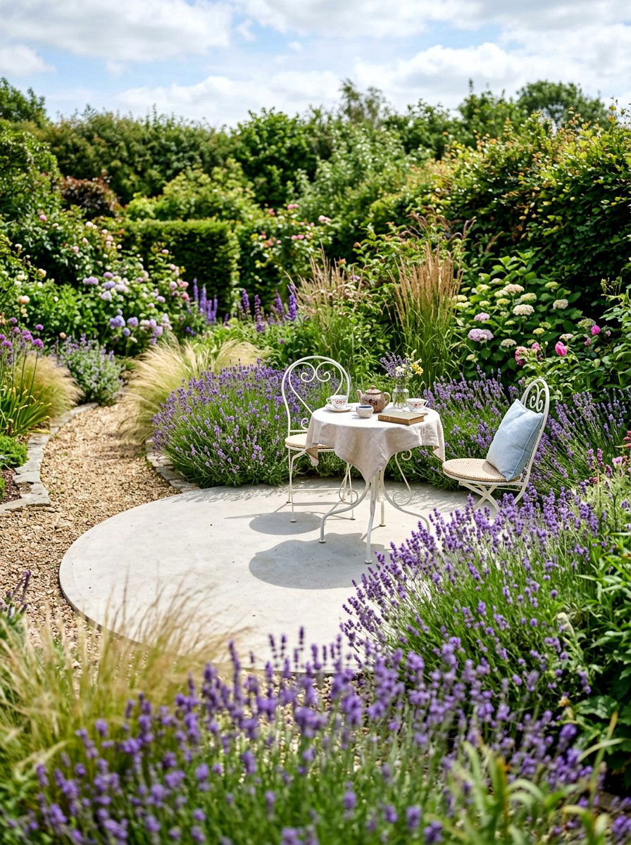 Circular Concrete Patio - 30 concrete patio ideas