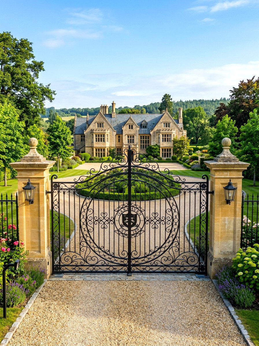 Circular Driveway Gate - 30 circular driveway ideas
