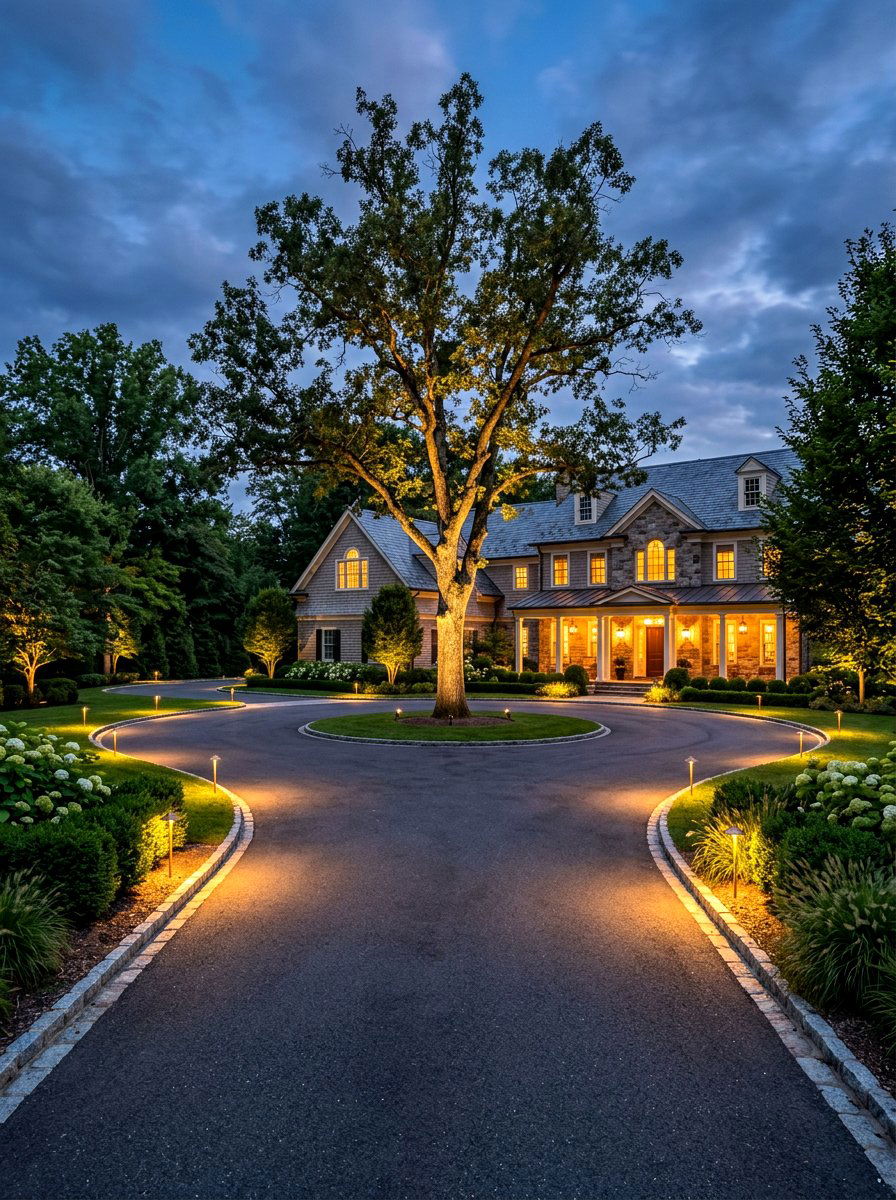 Circular Driveway Lighting - 30 circular driveway ideas