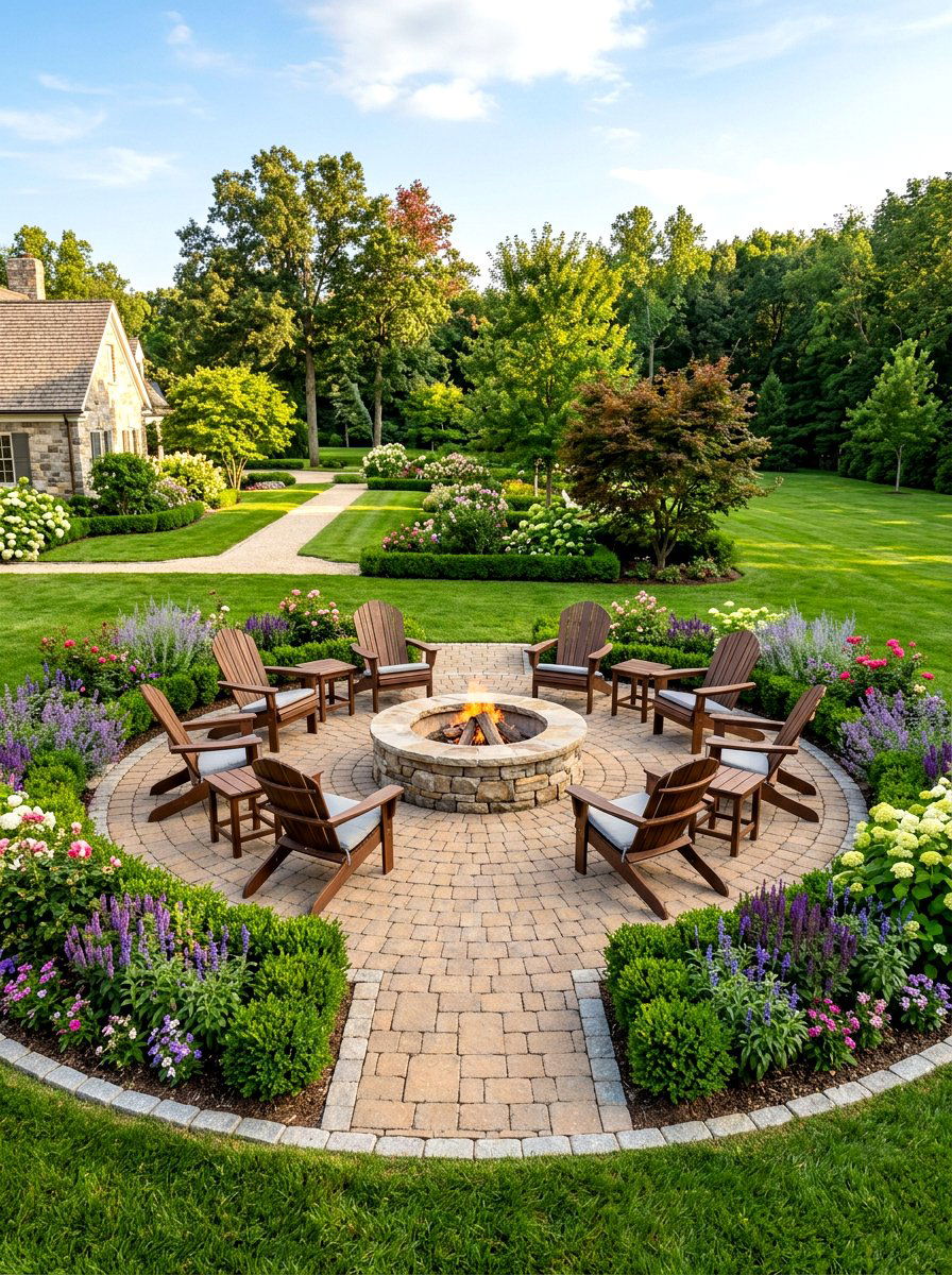 Circular Fire Pit Patio - 30 backyard retreat fire pit ideas