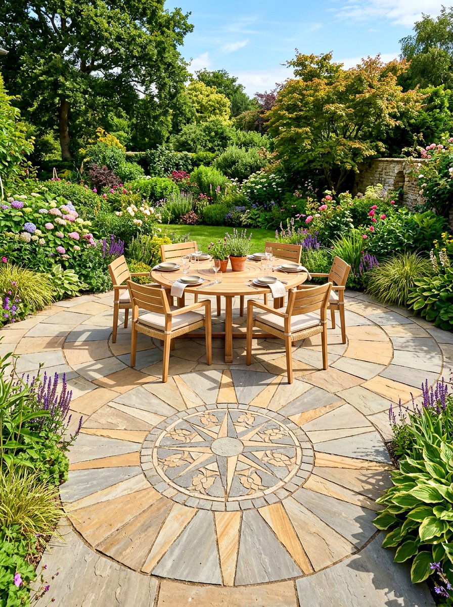 Circular Flagstone Patio Layout - 30 flagstone patio ideas